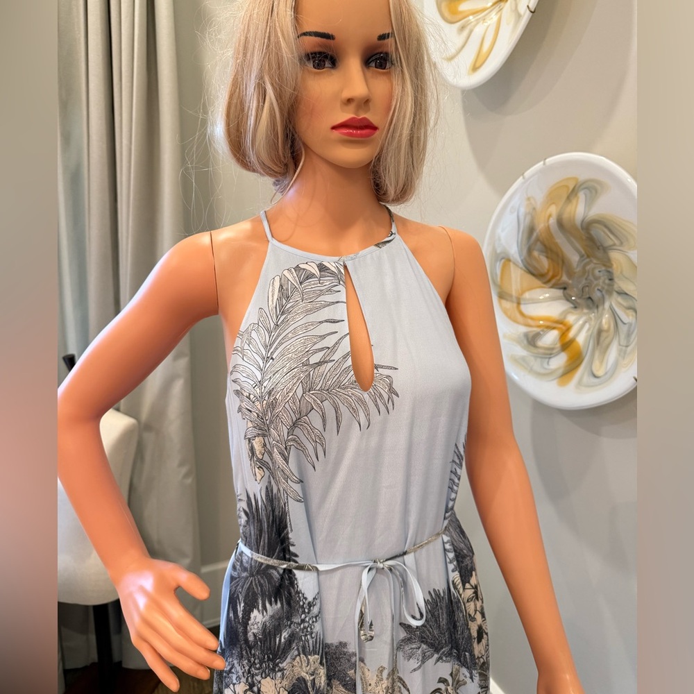 NEW MASSIMO DUTTI GORGEOUS ISLAND STYLE CLASSY MAXI DRESS W/A TIE AT THE WAIST - Picture 12 of 15